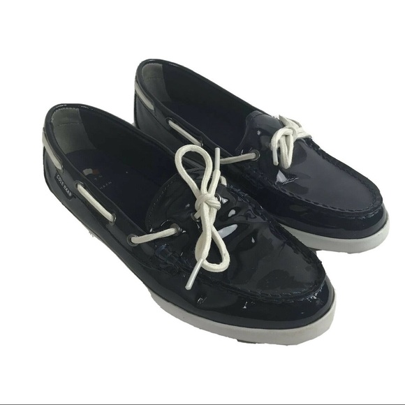 Cole Haan Nantucket Camp navy patent leather 7.5 B - Picture 2 of 8